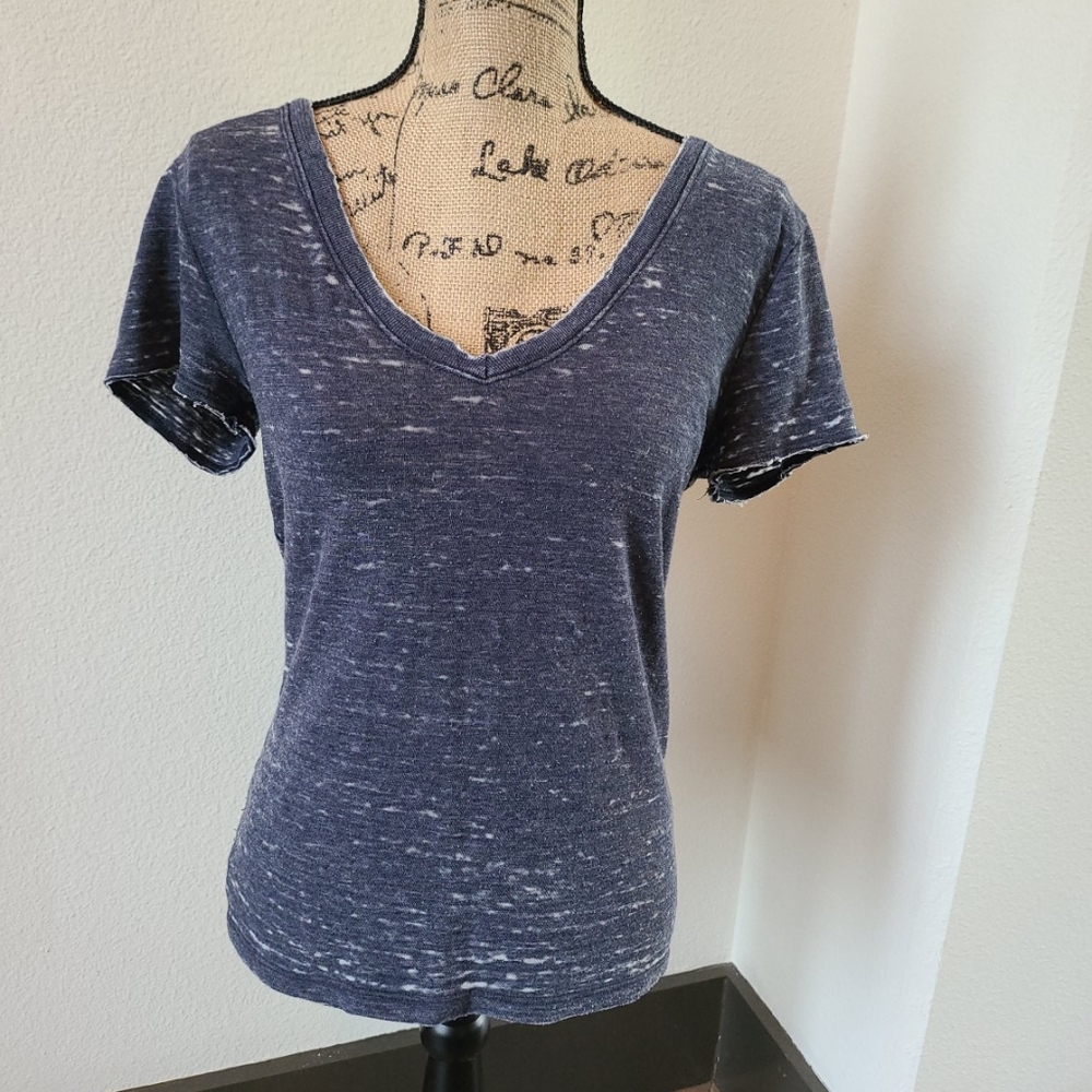 Lucky Brand V-neck Distressed T Shirt Ladies Small